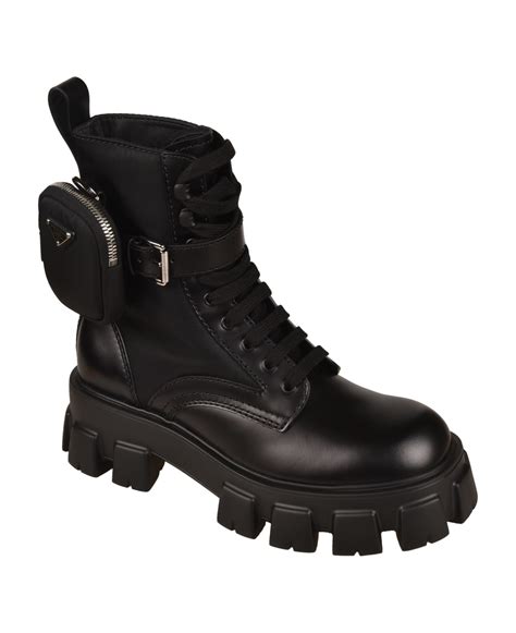 prada strapped pouch combat boots|Prada Removable Pouch Combat Boot .